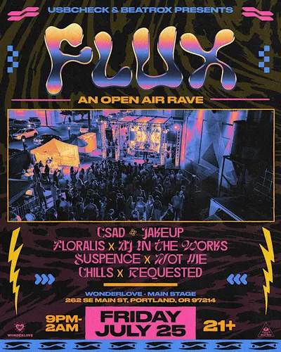 ⫷ FLUX ⫸ Presented by USBCHECK & BEATROX @ Wonderlove_PDX