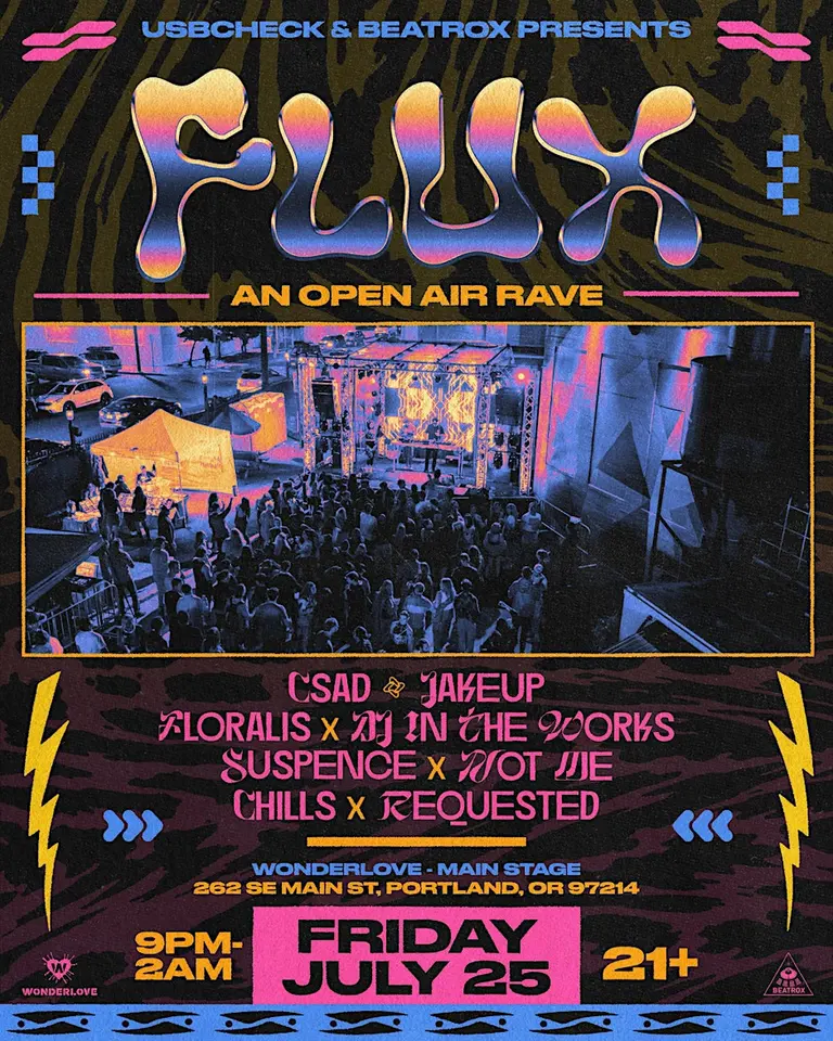 ⫷ FLUX ⫸ Presented by USBCHECK & BEATROX @ Wonderlove_PDX