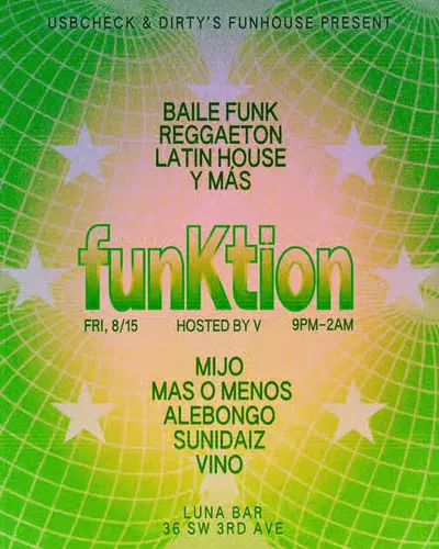 ⥈ funKtion ⥈ baile funk, raggaeton, latin house, y más
