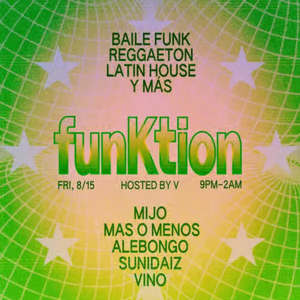⥈ funKtion ⥈ baile funk, raggaeton, latin house, y más